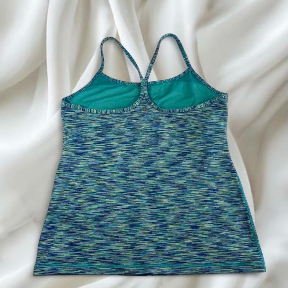 Lululemon teal blue graphic‎ cami tank top y2k vintage athletic workout